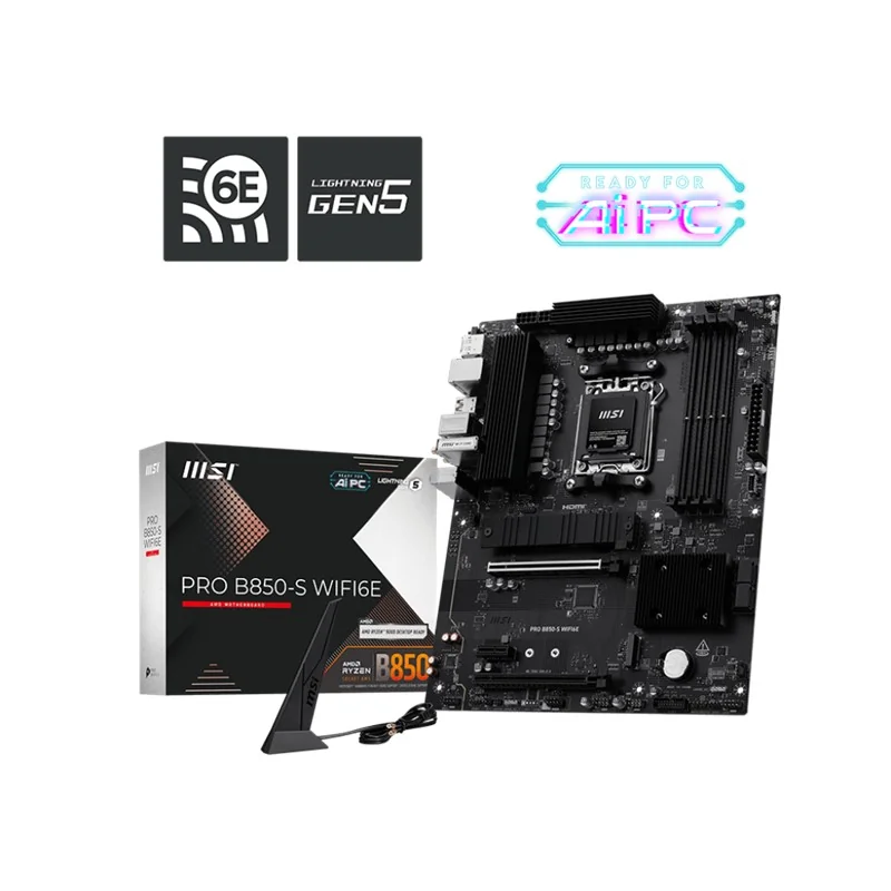 MSI PRO B650M-P AMD B650 Anakart, AM5, DDR5 6000MHz OC, Micro ATX, 2xM.2