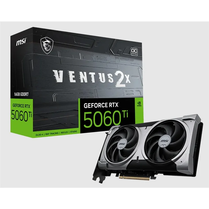 MSI GeForce RTX 5060 Ti Ventus 2X OC Plus 16GB GDDR7 128Bit Ekran Kartı