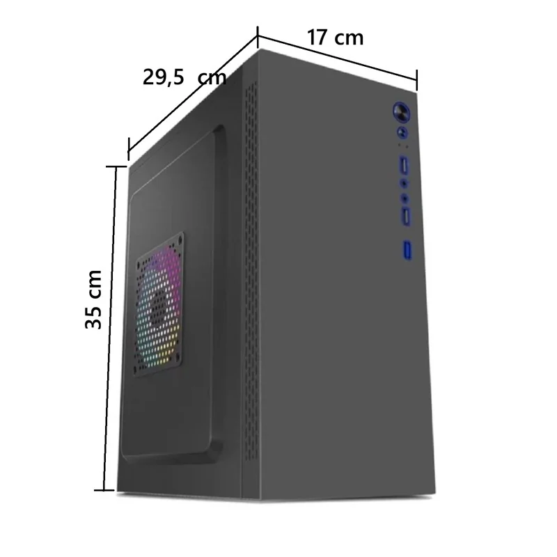 AZTECH AZTB02600 TITAN 600W Siyah Micro ATX Bilgisayar Kasası, USB 2.0 Uyumlu