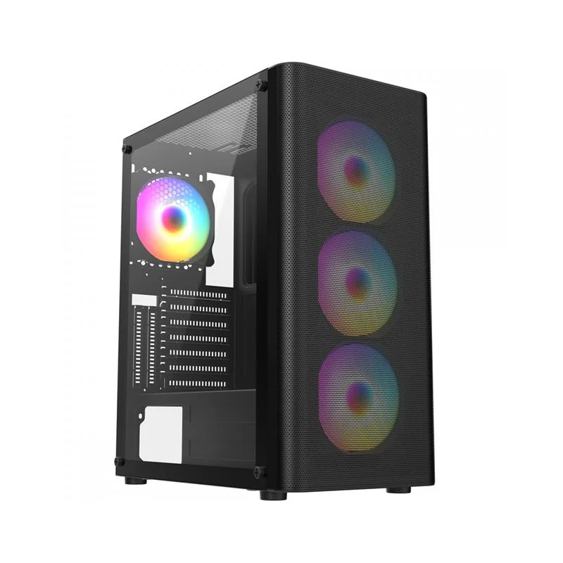 FRISBY FC-9385G 550W ATX Midi Tower Gaming Bilgisayar Kasası, 4x 120mm Fanlı Siyah