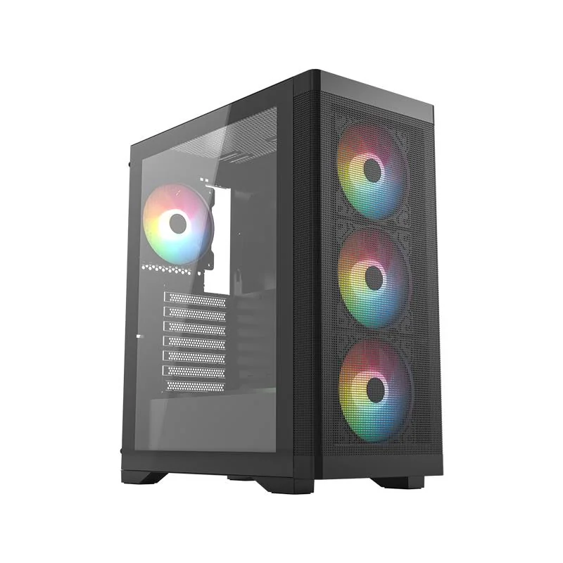 FRISBY FC-9480G 600W 80 Bronze RGB ATX Midi Tower Gaming Kasa, 4 Fanlı Siyah