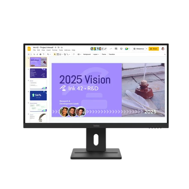 Lenovo ThinkVision E27q-40 27" Monitör, 4ms 100Hz IPS, HDMI/DP, Ergonomik Stand