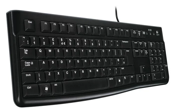 Logitech K120 Q Türkçe USB Kablolu Siyah Klavye, Sessiz ve Dayanıklı