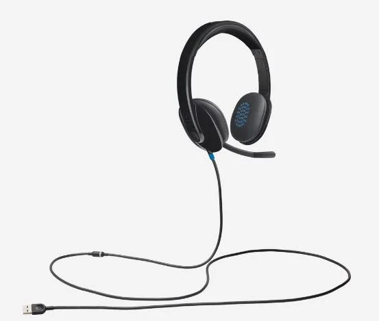 Logitech H540 USB Kablolu Kulaklık, Siyah, Mikrofonlu Bilgisayar Kulaklığı