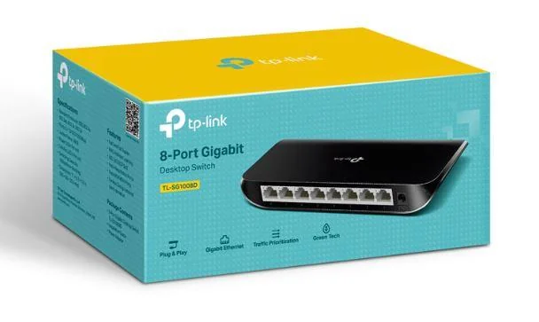 TP LINK TP-Link TL-SG1008D 8 Port Gigabit Switch, Tak Çalıştır Enerji Tasarruflu