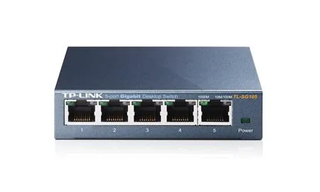 TP LINK TP-Link TL-SG105 5 Port Gigabit Metal Kasa Switch, Tak-Çalıştır Ağ Çözümü
