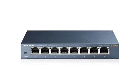 TP LINK TP-Link TL-SG108 8 Port Gigabit Masaüstü Metal Kasa Switch, Tak Çalıştır Ağ Çözümü