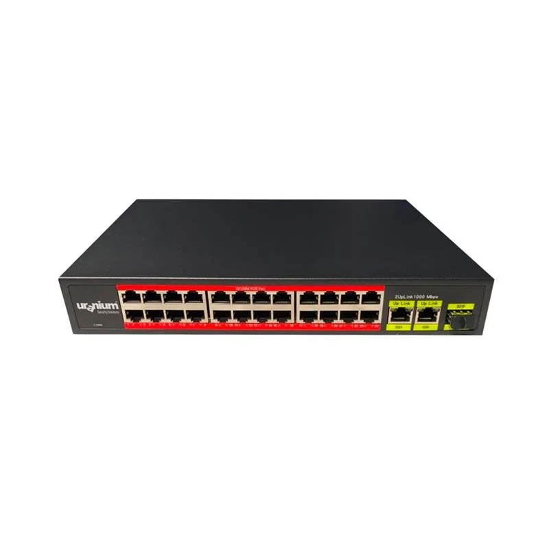 URANIUM POE-2421SFP-300W 24 Port PoE Switch, 2x Gigabit Uplink, 1x SFP, Rackmount 300W