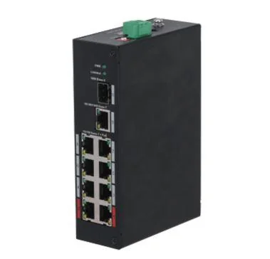 DAHUA PFS3110-8ET-96-V2 8 Port 10/100 PoE Endüstriyel Switch, 96W, 250m Extend