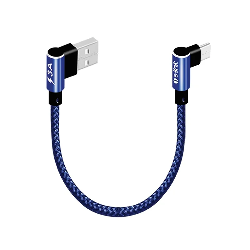 S LINK SWAPP SW-C757 USB Type-C 3A 15 cm Lacivert Metal Kablolu Hızlı Şarj Kablosu