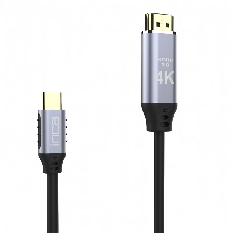 INCA ITCH-02TX Type-C to HDMI 4K 2 Metre Kablo, Yüksek Çözünürlüklü Görüntü Aktarımı