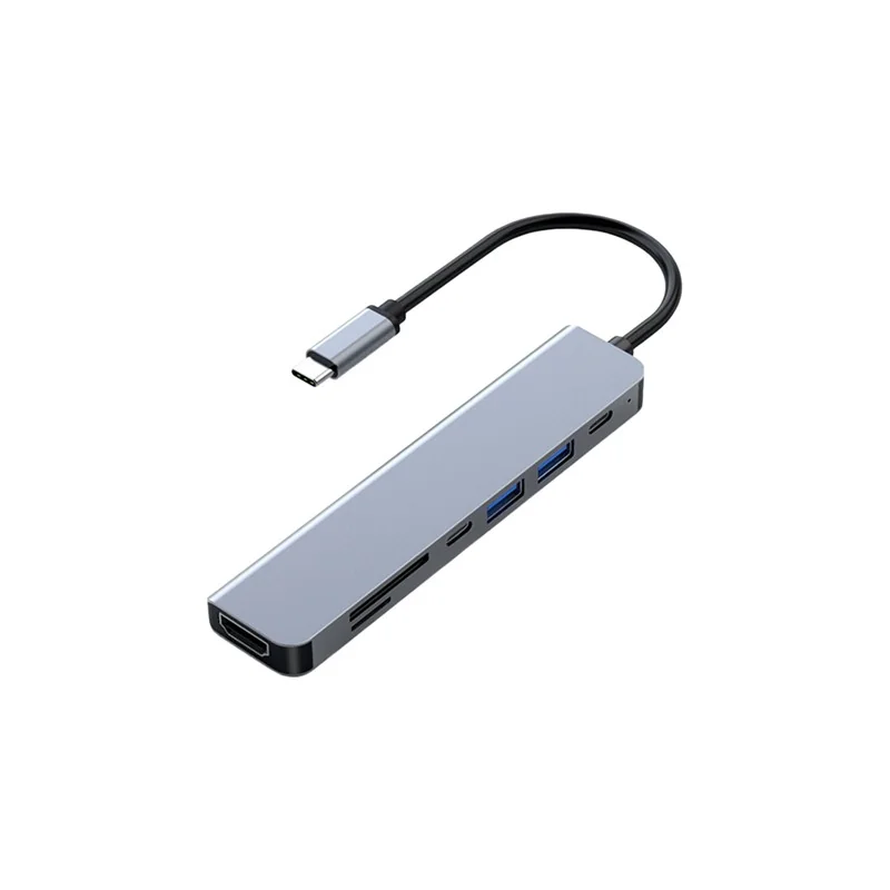 FRISBY FA-7684C Type-C 7'li USB-C Hub, HDMI SD TF USB 3.0 PD Çoklayıcı Adaptör