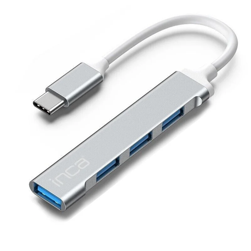 INCA IUSB-04T Type-C USB Çoklayıcı 3x USB 2.0 + 1x USB 3.0, Tak Çalıştır Hub