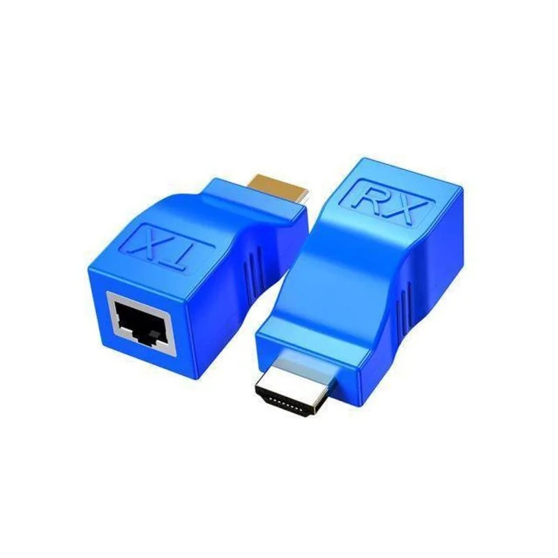 SENSEI HD-30 CAT6 HDMI Extender, 30 Metre, İkili Mavi Adaptör