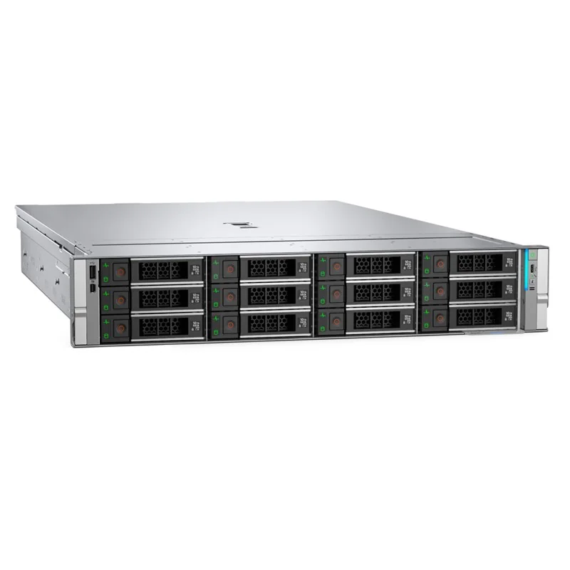 Dell PowerEdge R570 2U Rack Sunucu, Xeon 6511P, 32GB RAM, 2x960GB SSD, 2x1100W