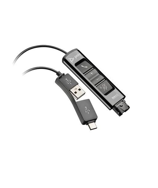 POLY DA85 USB to QD Adaptör, USB-A/Type-C Uyumlu, Kristal Netlikte Görüşme