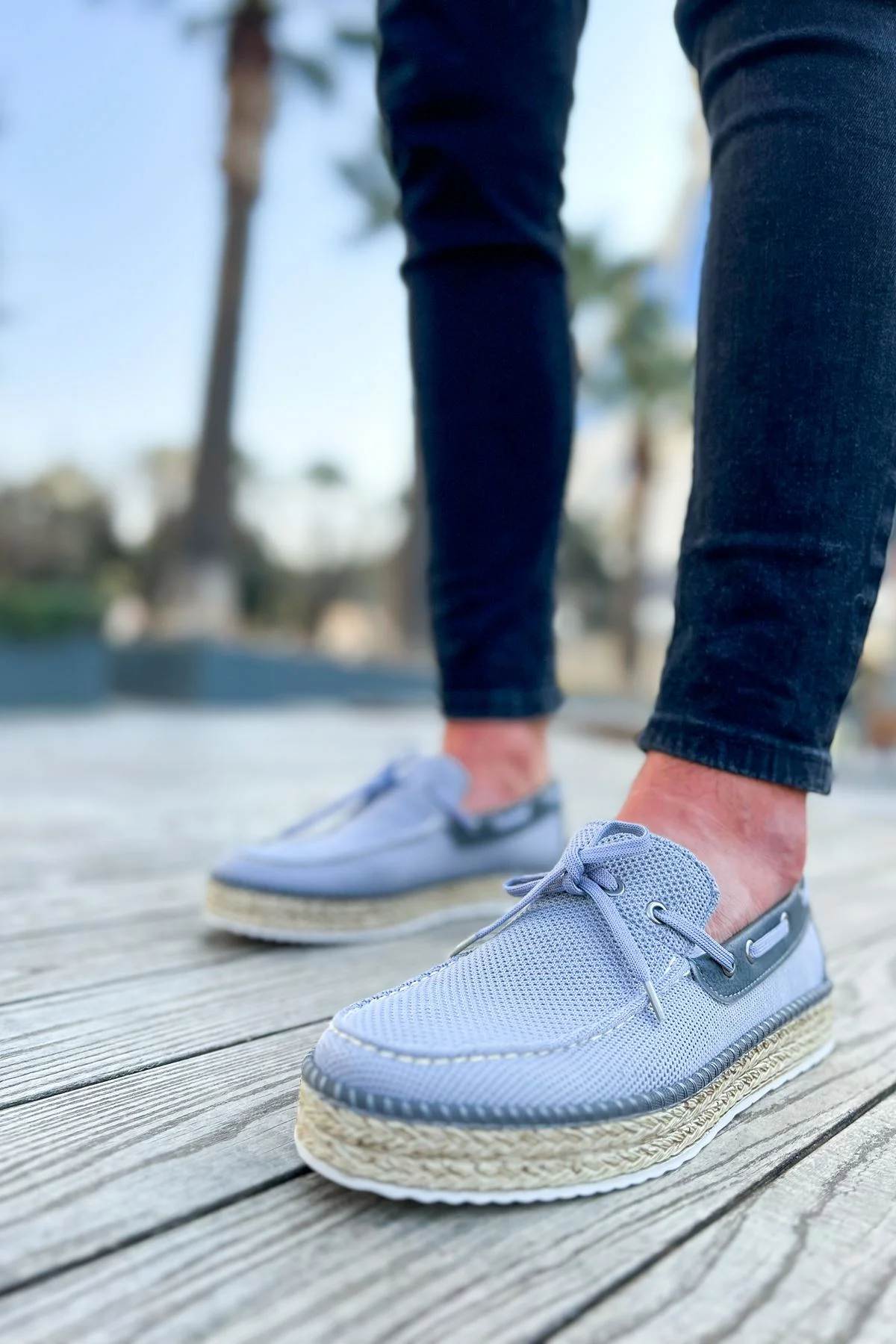 NIL AVM CH311 Espadril Erkek Ayakkabı Antrasit, Rahat Günlük Şık Stil